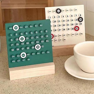Tablero de calendario de pie para oficina en casa de diseño moderno, calendario perpetuo funcional para seleccionar fechas de grabación, uso decorativo - Product Image 1