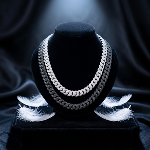 Nouvelle mode Collier cubain Hip Hop Rock plaqué or 18 carats 13 mm avec diamants noirs de laboratoire certifiés IGI - Product Image 3
