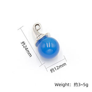 Grosir kalung bola Amethyst alami liontin topi penyihir kristal batu penyembuh bola Opalite untuk hadiah DIY - Product Image 2