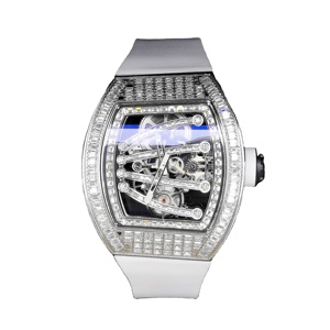 Montre automatique unisexe de qualité supérieure, boîtier carré, mouvement mécanique tourbillon, design tendance, cadran à aiguilles en diamant - Product Image 1