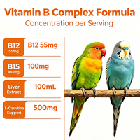 Multivitamine liquide OEM pour pigeons de course, coqs de combat, volailles, perroquets, gouttes de vitamine B complexe avec compte-gouttes, flacon ambré