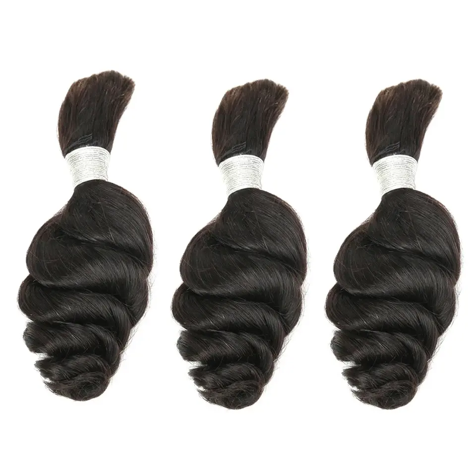 Peruvian Loose Wave Hair Bulk For Women Wet and Wavy Human Hair Bulk For Braiding No Weft Braids Extensions Bundles