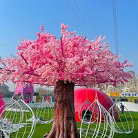 Chaise suspendue moderne de haute qualité en forme d'arbre artificiel, pour jardin intérieur/extérieur, à fleurs de cerisier, pour plus de 10 passagers, pour centre commercial