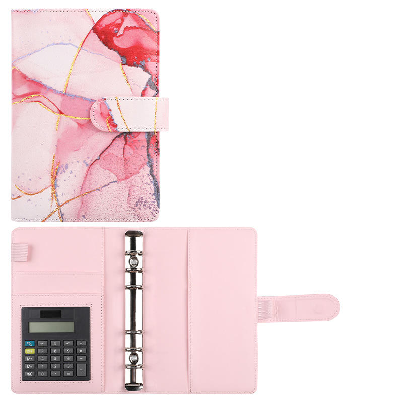 เครื่องคิดเลขสีหินอ่อนสีชมพู (กรณีเดียว)