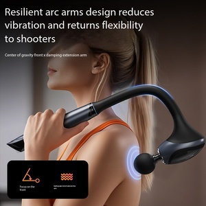 Professionelle <span class=keywords><strong>7</strong></span>-förmige Rückenmassagepistole, Selbstmassage für Tiefengewebe, Abnehmbar, Leiser Elektrischer Fitness-Muskelmassager - Product Image 6