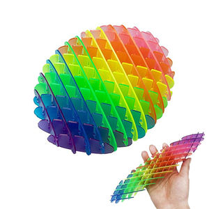 Mini juguete de plástico Fidget Worm, alivio de la ansiedad sensorial y alivio del estrés para niños y adultos, juguetes de malla elástica - Product Image 1