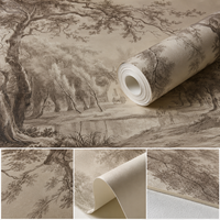 Papier peint mural moderne personnalisé imperméable, paysage vintage pour salon, chambre, bureau, décoration de la maison, installation facile