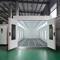 Cabine de peinture électrique robuste 43 kW à prix d'usine 80 ° Cabines de peinture automobiles C Baking avec éclairage fiable 800 lux et four intégré