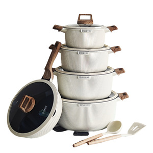 Geling - Batterie de cuisine chinoise en <span class=keywords><strong>aluminium</strong></span> moulé sous pression, 15 pièces, antiadhésive, saine, pour camping, vente en gros - Product Image 4
