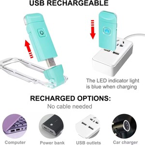 Senya-<span class=keywords><strong>Pro</strong></span> ไฟ LED มินิ USB ชาร์จได้, โคมไฟแบบคลิปหนีบหนังสือพับได้โคมไฟดูแลดวงตาแบบเรียบง่ายแบบพกพา - Product Image 3