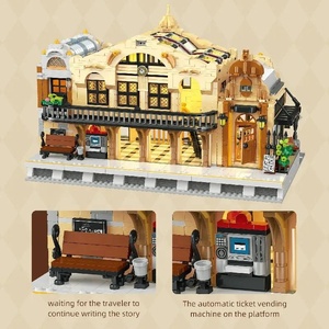 Stazione Ferroviaria Vintage con Blocchi Modulari LED, Kit Modello Architettonico Cittadino, Giocattolo per Adulti, Regalo, 3220 Pezzi 89140 - Product Image 3