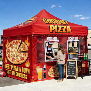 Tente <span class=keywords><strong>de</strong></span> stand alimentaire personnalisée imprimée 10x10, tente pop-up pour marché extérieur, stand <span class=keywords><strong>de</strong></span> crème glacée <span class=keywords><strong>de</strong></span> marque avec graphiques muraux complets - Product Image 3