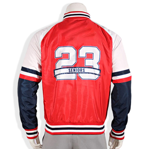 Bomber da College per uomo personalizzabile giacca Varsity reversibile taglie forti con motivo da Baseball Letterman per studenti universitari - Product Image 4