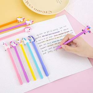 Bolígrafo de Gel para oficina para estudiantes, cabeza de goma suave, portalápices negro neutro, ancho de escritura de 0,5mm, opción de logotipo personalizado promocional, papelería - Product Image 4