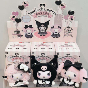 Venta al por mayor 6 unids/set Sanrios personaje <span class=keywords><strong>hermanas</strong></span> traje vinilo felpa caja ciega Kuromiied figura misteriosa caja sorpresa muñecas juguete para regalo - Product Image 1