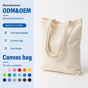 Bolsa de Compras Reutilizable de Lona de Algodón Orgánico con Logotipo Personalizado, Bajo MOQ, Sostenible, Libre de Plástico, Cero Desperdicio - Product Image 1