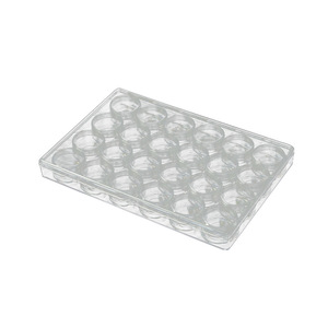 Transparent Plastic Storage <b>Box</b> 24 Compartment Covered Jewelry Organizer <b>Sewing</b> Button Container 2.4L Capacity - Product Image 4