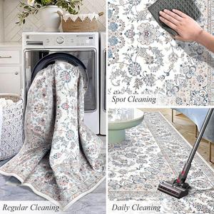 客厅重点地毯卧室婴儿房防滑软地毯蓝色印花地毯 - Product Image 5