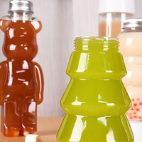 Bonhomme de neige arbre de noël lait thé tasse jetable en plastique boisson bouteille ours jus bouteille