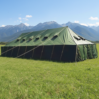 Meilleure Grande Tente Safari de Luxe Extérieure en Toile Oxford Vert Olive Quatre Saisons, Imperméable en PVC, Camouflage, Une Chambre