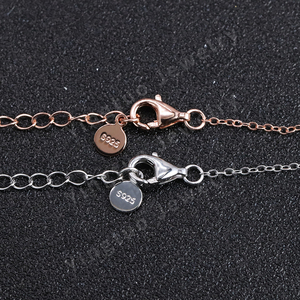 Gioielli di moda in argento 925 18k placcato oro Moissanite catena a farfalla collana pendente per le donne regalo - Product Image 5