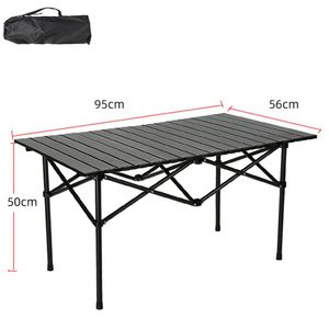 Table de pique-nique pliante en acier au carbone pour le camping et les loisirs, légère et portable, tables et chaises d'extérieur - Product Image 3
