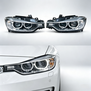 Para <span class=keywords><strong>BMW</strong></span> Serie 3 316 320 <span class=keywords><strong>328</strong></span> 330 F30 F35 2013-2020, Luces de Circulación Diurna LED Originales Angel Eye, Conjunto de Faros Delanteros con Lentes de Xenón - Product Image 1