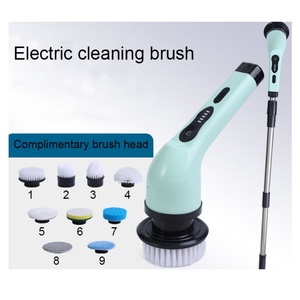 Brosse de nettoyage électrique sans fil ABS 9 en 1 pour la maison, avec long manche, pour salle de bain - Product Image 5