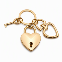 Nouveau Cadenas Mini Classique en Alliage de Zinc en Forme de Cœur, Breloque Cœur Pêche pour Sacs et Bagages