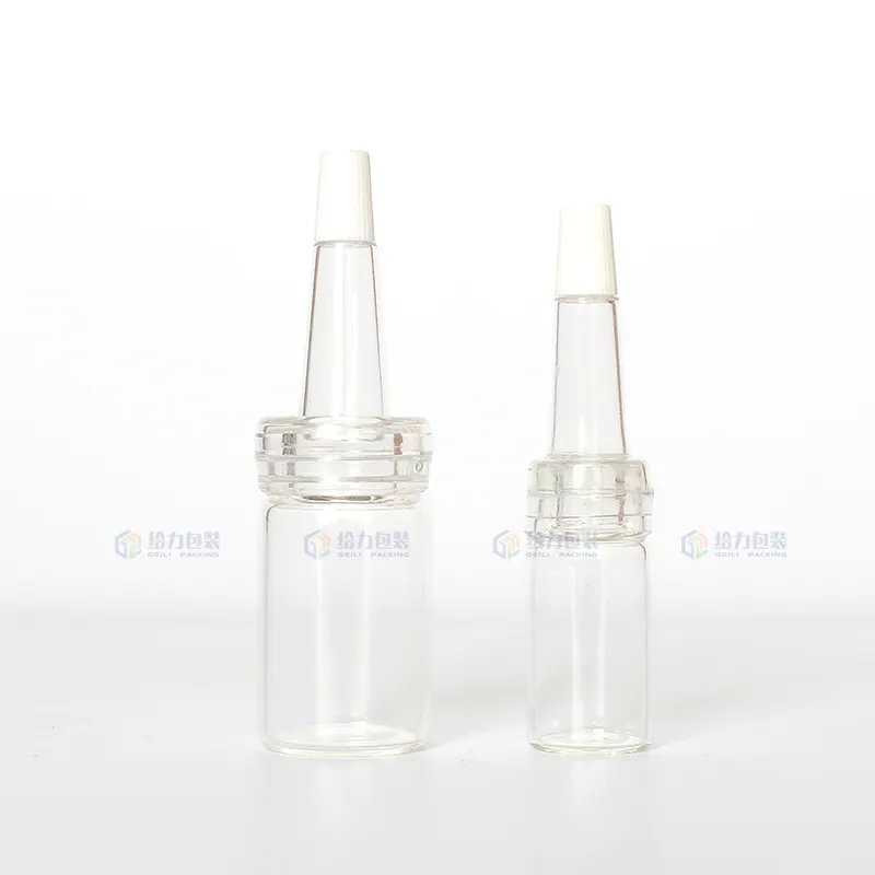 医療用ガラスバイアル化粧品ボトル用滅菌包装13mm20mmPVC透明ドロッパー