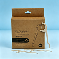 Fil dentaire en charbon de bambou naturel réutilisable et portable, cure-dent pour le nettoyage des dents, marque privée, cure-dent pour usage domestique