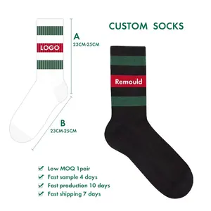 REMOULD High Quality Custom Running Team Skate Cushioned Unisex Socks Custom Mens Cotton Crew Sports Socks