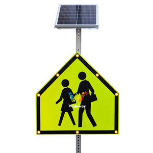 Wideway Designs Señales de parada intermitentes LED solares de aluminio para exteriores para intersecciones de tráfico cruzado - Product Image 4