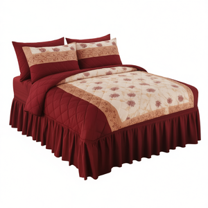 Juego de Edredón Ruby Queen, Tamaño Queen, Diseño Floral, Poliéster, Estilo Clásico, Ropa de Cama para el Hogar con Sábanas y 2 Almohadas - Product Image 1
