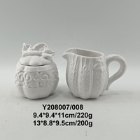 Tasse à café en céramique blanche avec motif citrouille