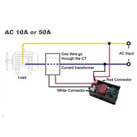 AC 50-500V LED Digital voltímetro amperímetro 10A 50A 100A 220V voltaje medidor de corriente probador Detector transformador de corriente