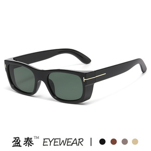 Lunettes de soleil carrées effet écaille de tortue UV400 unisexe avec monture en PC, protection solaire classe 2 - Product Image 2