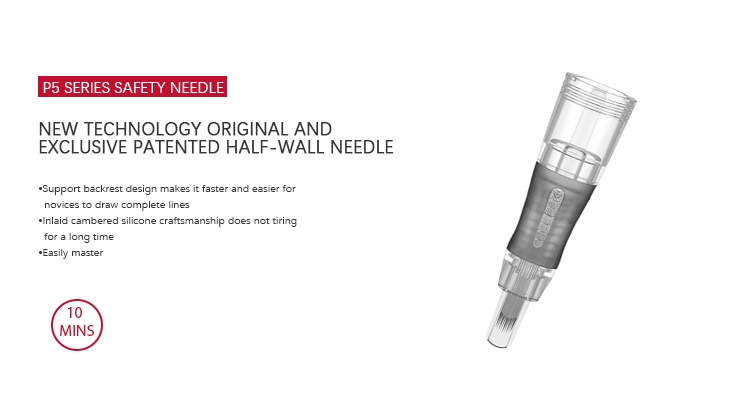 Aiguille stérilisée jetable de tatouage de MTS 10Pcs pour les aiguilles semi permanentes de cartouche de machine de maquillage d'arme à feu de l'UGP de lèvre de sourcils
