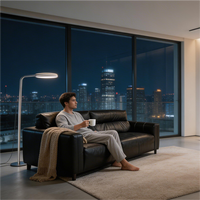 Sofa Loveseat Kulit Hitam Modern 2 Dudukan dengan Bantal Empuk untuk Ruang Tamu Apartemen Kantor Hotel Lobi Furnitur