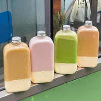 Bouteille de boisson en plastique 500ML transparente avec couvercle Bouteille d'eau à cycle en plastique potable