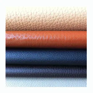 High Quality Emboss Split Texture Microfiber 1.2 mm 3D Vegan PU Faux Synthetic Material Sheets Leather for Shoes Sofas Car Seat