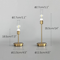 Lampe de chevet sans fil moderne et simple à base dorée, rechargeable par USB, intensité réglable, abat-jour en métal, lumière chaude pour chambre, bureau, décoration