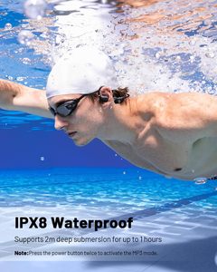 หูฟังแบบ OpenEar IPX8 สำหรับว่ายน้ำ ราคาประหยัด พร้อมการ์ด TF 16G หูฟังไร้สายแบบคล้องคอสำหรับวิ่ง ออกกำลังกาย หูฟังแบบ Bone Conduction - Product Image 4