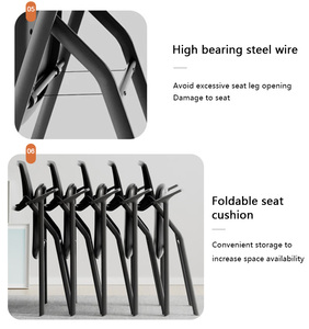 เก้าอี้นักเรียนพร้อมแผ่นรองเขียนโต๊ะโรงเรียนเก้าอี้ฝึกพับได้สำหรับห้องประชุม - Product Image 4