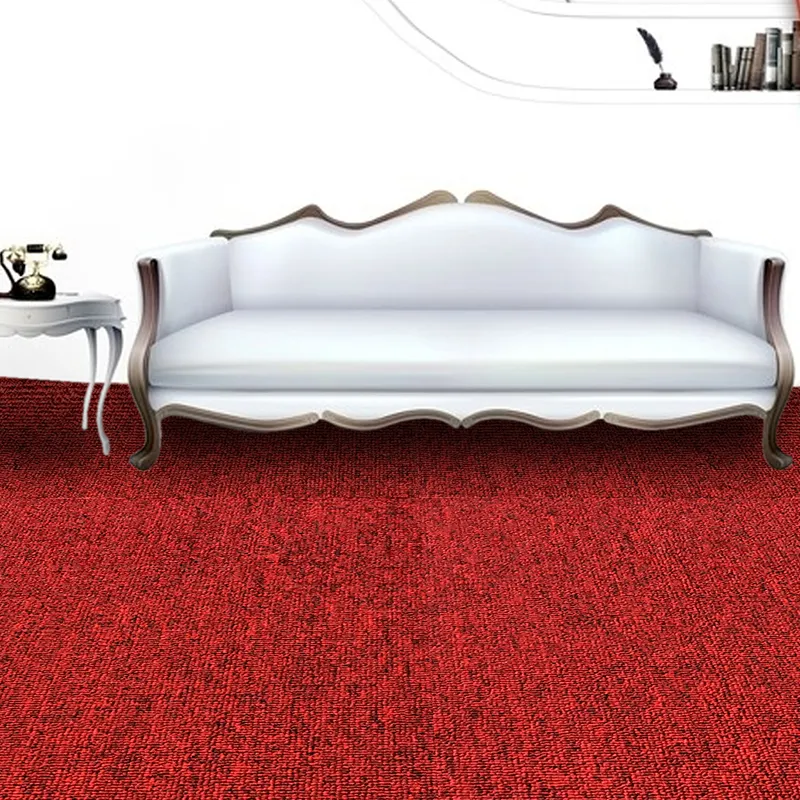 LKHY Official Carpet Flooring Sale Red Square Soft Living Room Large Size Carpet