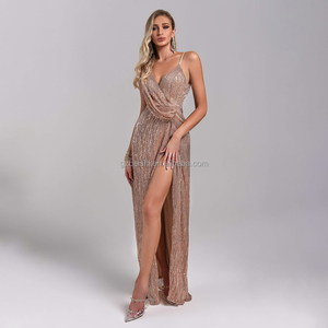 بيشي سيلت عالية الأشرطة السباغيتي ماكسي الترتر النساء مساء حفلة موسيقية في فساتين السهرة للنساء - Product Image 2