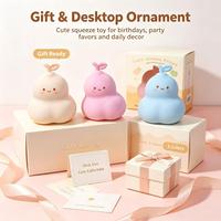 Jouet Squishy Mignon en Forme de Fruit de Ginseng, en TPR Souple, Anti-Stress, Couleurs Pastel, 3 Couleurs, Décoration de Bureau, Cadeau de Fête