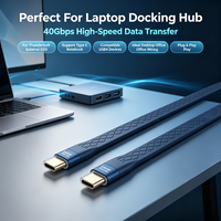 Kurzes USB4 Typ-C Kabel 240W PD3.1 Schnellladung 40Gbps Datenübertragung 8K 60Hz Video E-Marker Chip für Laptop Dockingstation