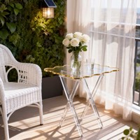 Table d'appoint en acrylique dorée arabe, pliable et portable, idéale pour la maison, le salon, le restaurant, les dîners en extérieur et les mariages – Vente directe usine
