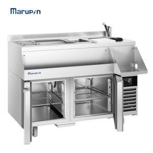 Marupin Commercial Stainless Steel Cocktail Bar Station Sink Ice Bin Bartender <b>Work</b> <b>Table</b> NSF Certified Self-Cleaning Coating - Product Image 2